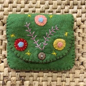 Hand felted wallet coin purse